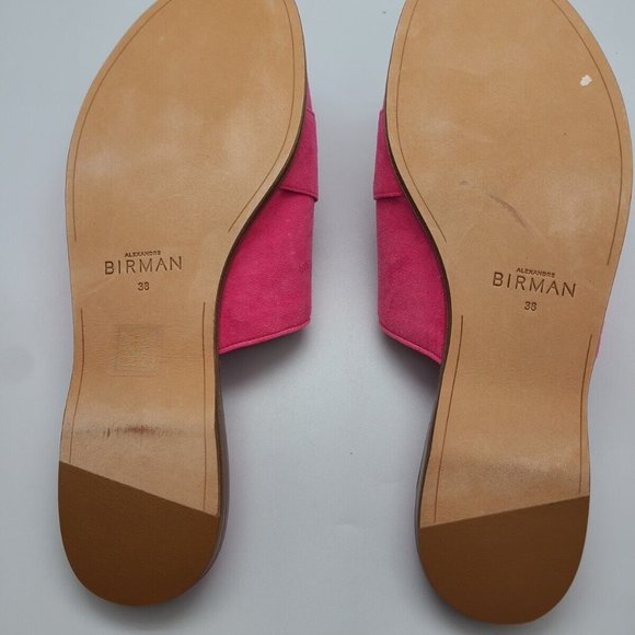 Sold Out $425 Alexandre Birman Madelina Crystal Embellished Suede Slide Sandals - Picture 7 of 10